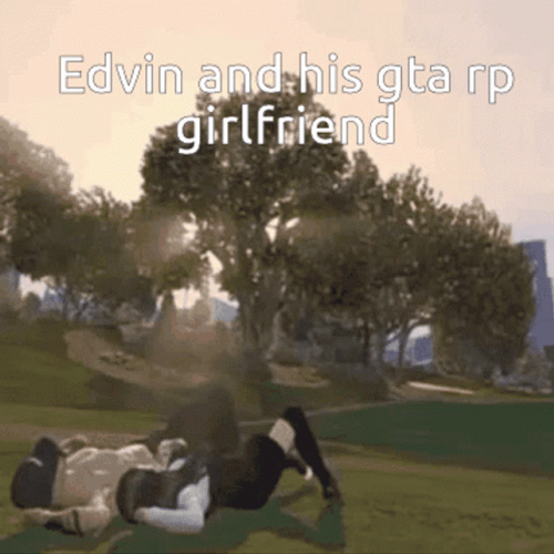 Edvin And His Gta Girlfriend Lying In Grass GIF
