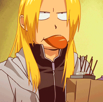 Edward Elric Eating Sausage GIF