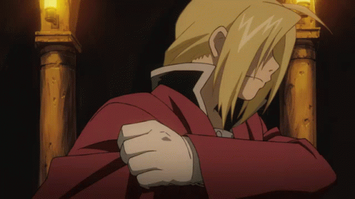 Edward Elric Fullmetal Cape Reveal GIF