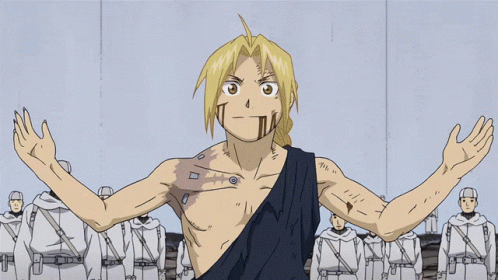 Edward Elric Pray Power Up GIF
