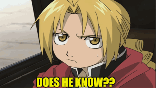 Edward Fullmetal Alchemist Does He Know