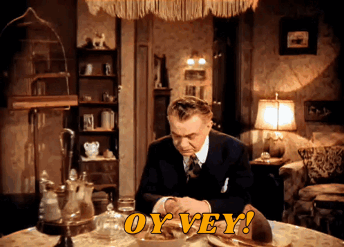 Edward Robinson Oy Vey Frustrated GIF