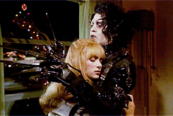 Edward Scissorhands And Kim Hugging GIF