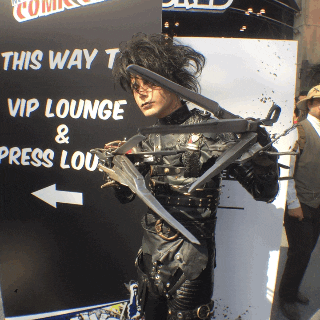 Edward Scissorhands Cosplayer GIF