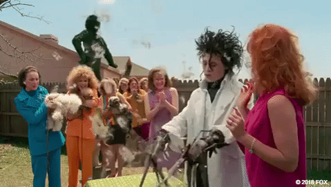 Edward Scissorhands Feather Show GIF