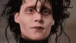 Edward Scissorhands Looking Down GIF