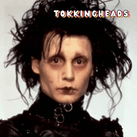 Edward Scissorhands Side-eye Look GIF