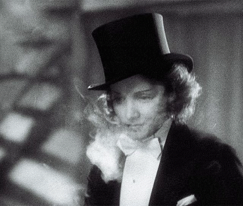Eerie Marlene Dietrich Glaring GIF