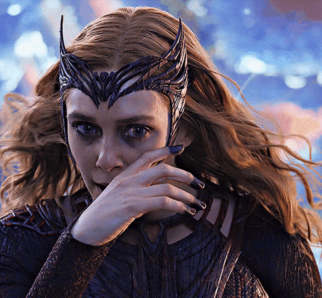 Eerie Scarlet Witch Staring GIF