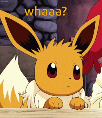 Eevee Asks What Evolutions GIF