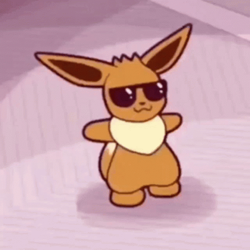 Eevee Evolutions Break Dancing GIF