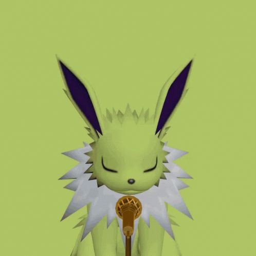 Eevee Evolutions Jolteon Singing GIF