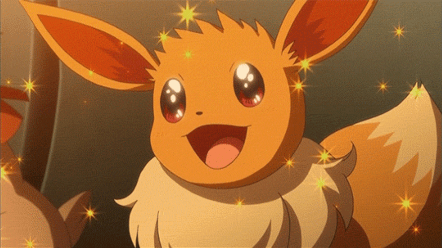 Eevee Pokemon Cute Eyes Amazed Sparkle GIF