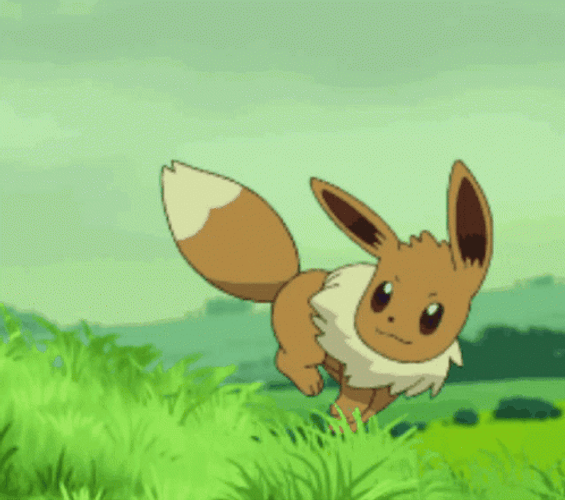 Eevee Pokemon Running Cute Bump GIF