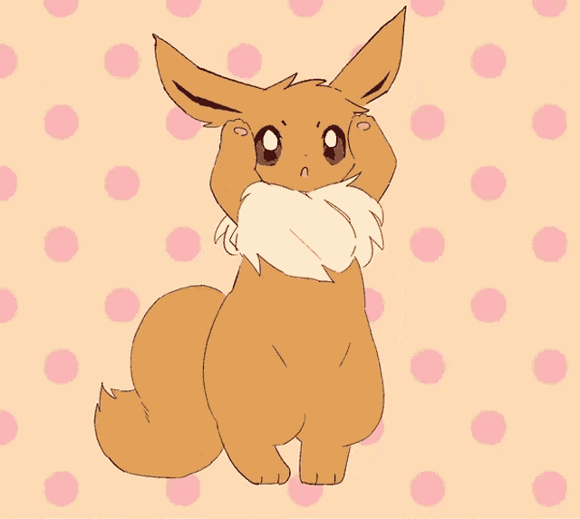 Eevee Pokemon Stand Dancing Cute Anime GIF