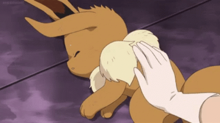 Eevee Pokemon Weak Tired Serena After Battle GIF