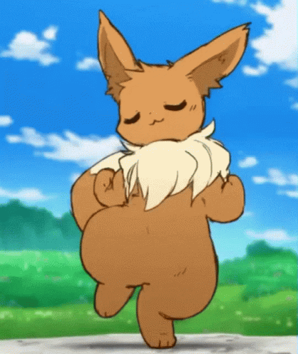 Eevee Walking on Sidewalk