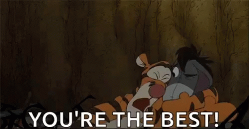 Eeyore And Tigger Hugging Saying You Re The Best GIF