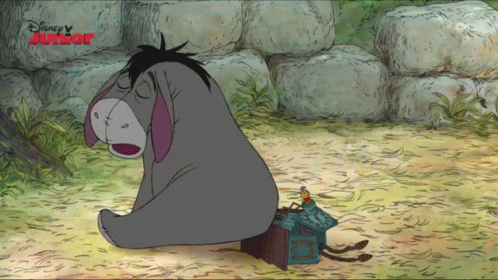 Eeyore from Winnie the Pooh Beside Disney Junior House