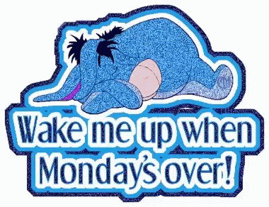Eeyore Laying Down Wake Me Up When Monday's Over