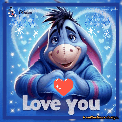 Eeyore Making Heart With Hands GIF