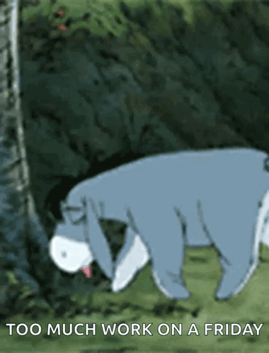 Eeyore Sleeping In Grass On Friday GIF