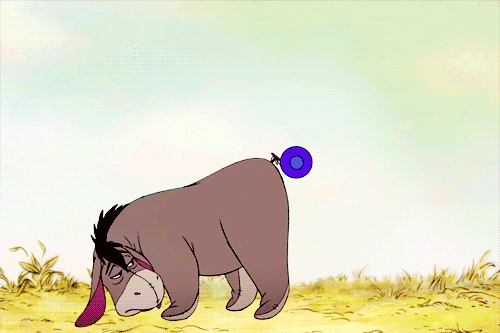 Eeyore With Yo Yo As Tail GIF