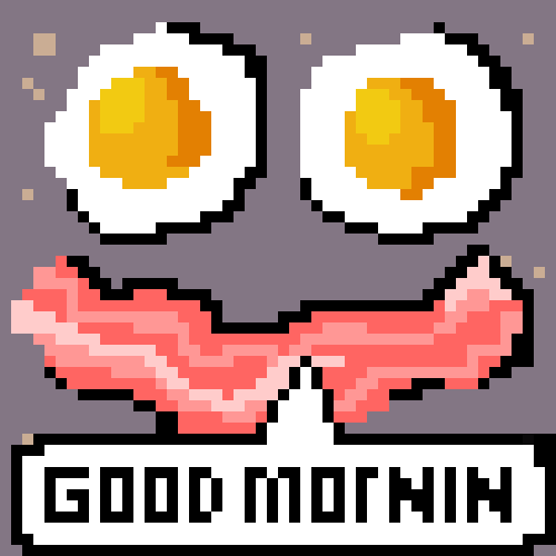 Egg And Bacon Smiley Good Morning Honey GIF