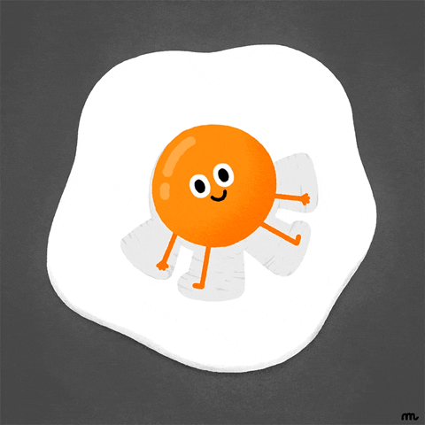 Egg Dog Yolk Making Angel Snow GIF