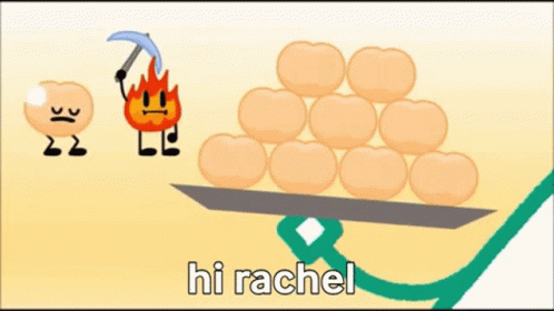 Egg Stack Saying Hi Rachel