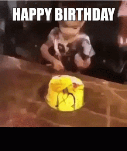 Egg Yolk Kid Funny Happy Birthday Meme GIF
