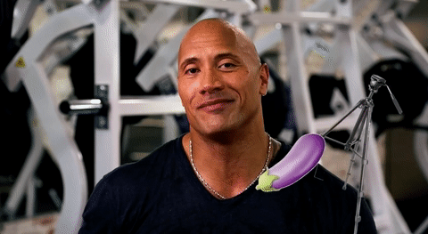 Eggplant Fishing Dwayne The Rock GIF