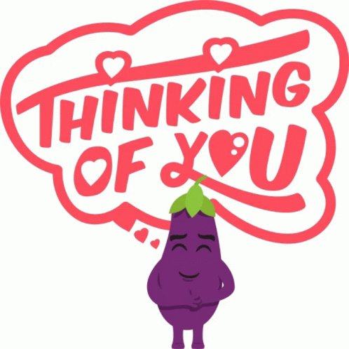 Eggplant I Am Thinking Of You GIF