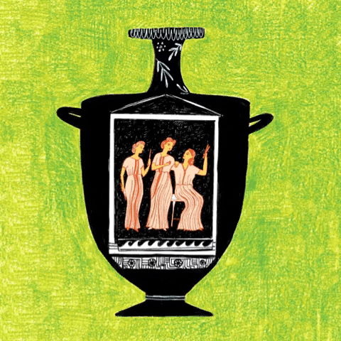 Egyptian Ladies Vase Fine Art GIF