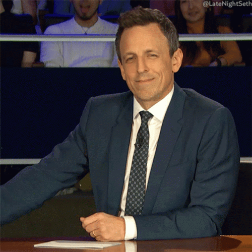 Eh Seth Myers Doubtful Reaction GIF
