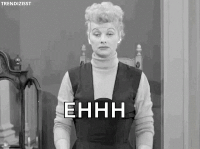 Eh Vintage Lucille Ball Shoulder Shrug GIF