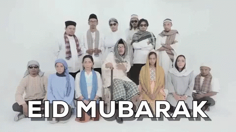 Eid Mubarak Group Together GIF
