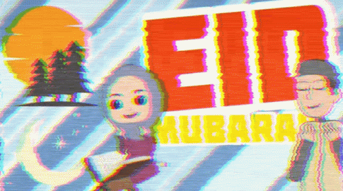Eid Mubarak Screen Glitch GIF