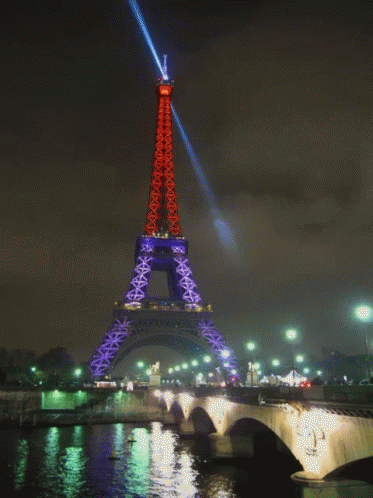Eiffel Tower Lights On Bastille Day GIF