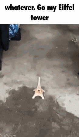 Eiffel Tower on Ground Meme
