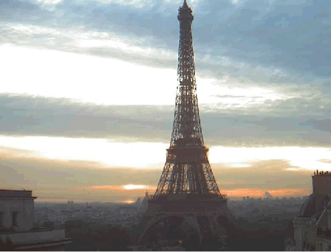 Eiffel Tower Time Lapse Photograph GIF