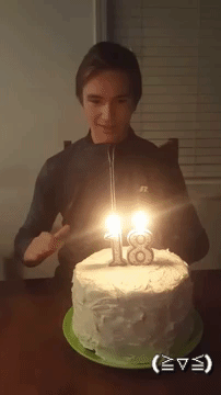Eighteenth Birthday Cake GIF