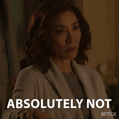 Eileen Sun Angry Absolutely Not GIF