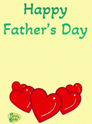Happy Father's Day Bear Hearts GIF