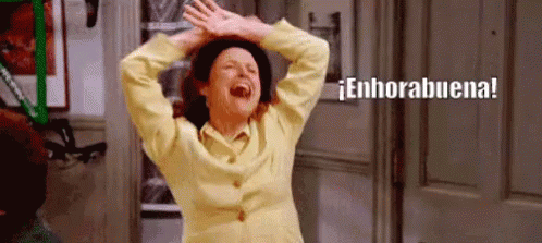 Elaine Dance Yay Excited Stoked GIF
