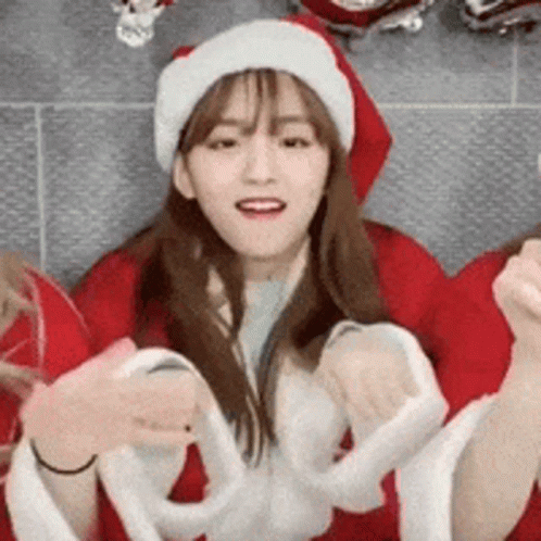 Elaine Dance Santa Dress GIF
