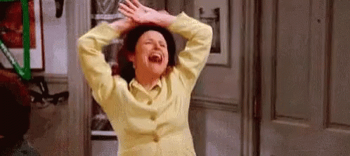 Elaine Dance Yay Excited GIF