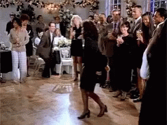 Elaine Dancing Foot Thrown GIF