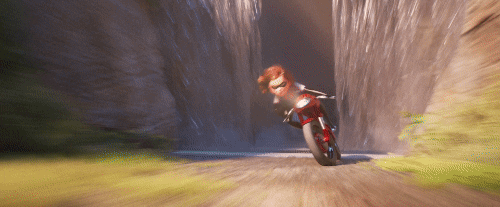 Elastigirl Girl On Elasticycle GIF