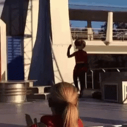 Elastigirl Trips And Falls GIF